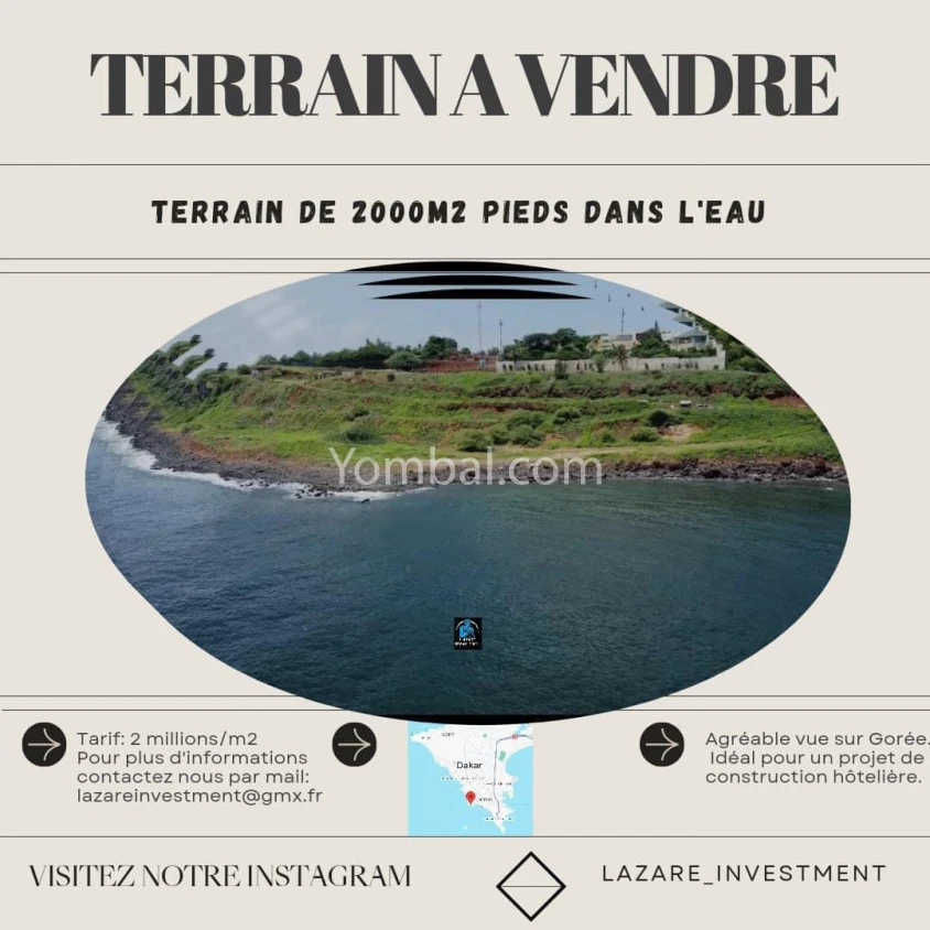 TERRAINS À VENDRE ANS BERNARD VUE SUR GORÉE